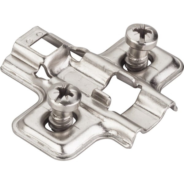 Hardware Resources Std Dty 0mm Non-Cam Adj Steel Plate w/Short. Euro Screws for 700,725,900 and 1750 Series Euro Hinges 600.3118.05 - main